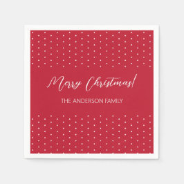 Guardanapo De Papel Script Elegante Vermelho Personalizado