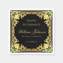 Script Elegante Vintage Dourado Faux Preto de Baix