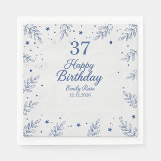 Guardanapo De Papel Script Moderno e Elegante Feliz Aniversário Papel