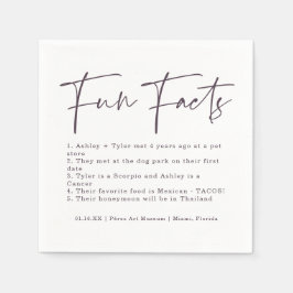 Guardanapo De Papel Script na moda | Fatos de diversão de amostras de