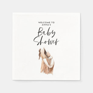 Guardanapo De Papel script simples de ilustração de aquarela do chá de