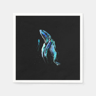 Guardanapo De Papel Scuba Diver Humpback Baleia Nadando Presente