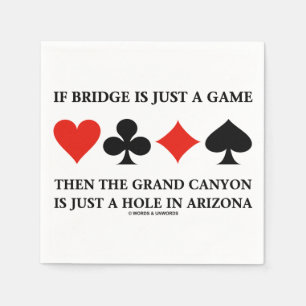 Guardanapo De Papel Se a ponte é apenas cartões de um Grand Canyon