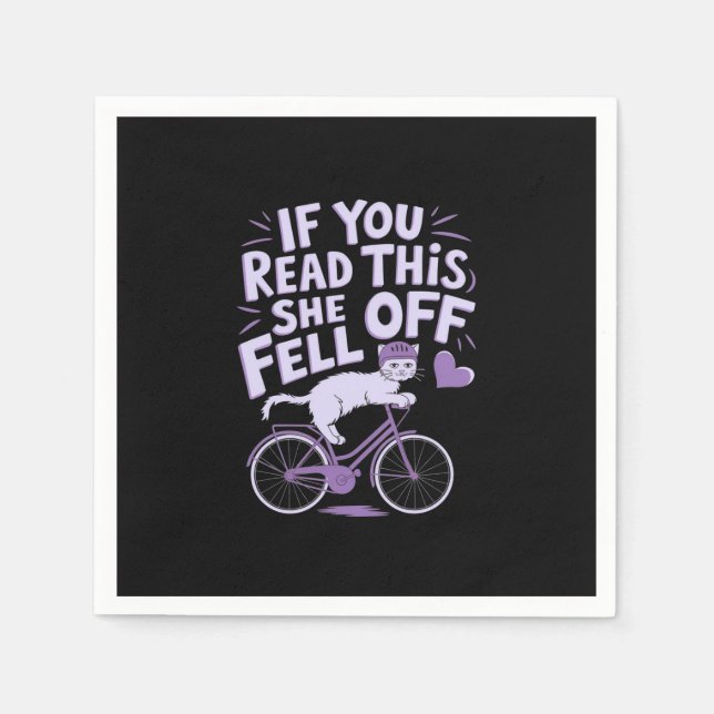 Guardanapo De Papel Se Você Ler Isto Ela Caiu: Engraçado Biker Humor (Frente)