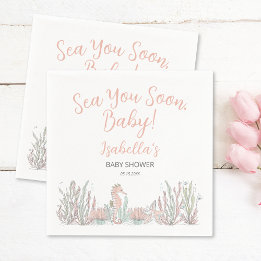 Guardanapo De Papel Sea You Soon Cute Hand Drawn Baby Shower