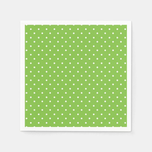 Guardanapo De Papel Seamless  bright lime polka dot pattern  (Frente)