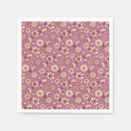 Guardanapo De Papel Seamless Floral pattern maroon