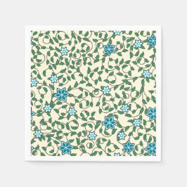 Guardanapo De Papel Seamless floral pattern on beige background