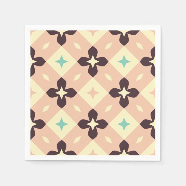 Guardanapo De Papel Seamless geometric floral  pattern (Frente)