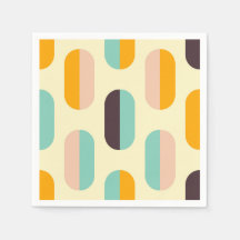 Seamless geometric pattern in retro vibes