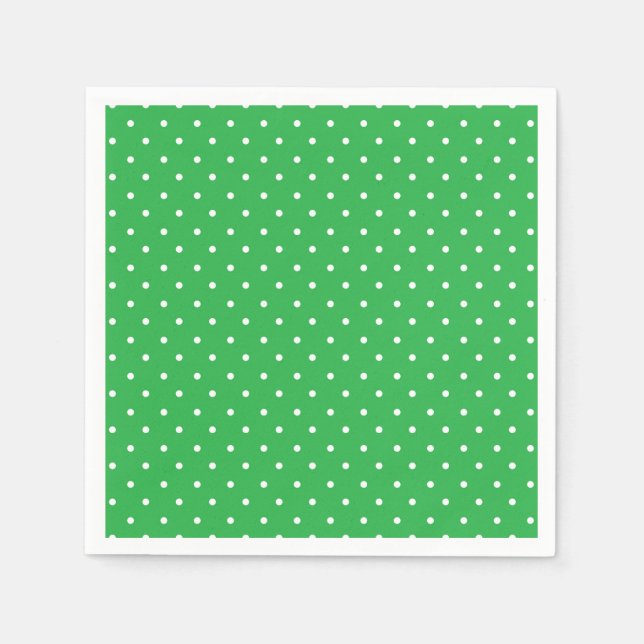 Guardanapo De Papel Seamless green background polka dot pattern (Frente)