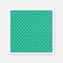 Seamless solid teal polka dot pattern