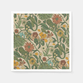 Guardanapo De Papel Seamless vintage botanical pattern 