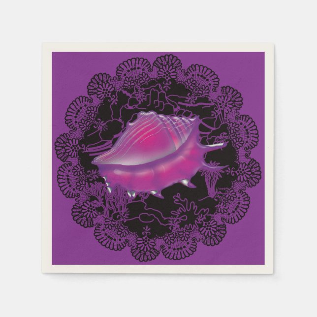 Guardanapo De Papel Seashell Purple (Frente)