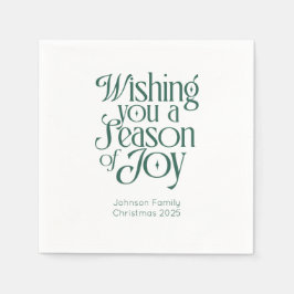 Guardanapo De Papel Season of Joy Holiday Napkins Personalized