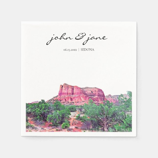 Guardanapo De Papel Sedona personalizada AZ Napkins (Frente)