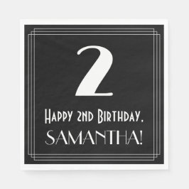 Guardanapo De Papel segundo aniversário ~ Arte Deco Inspirou a aparênc
