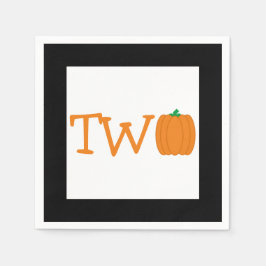 Guardanapo De Papel Segundo aniversário de abóbora