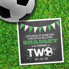 Guardanapo De Papel Segundo aniversário de bola de futebol All-star