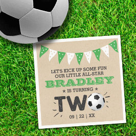 Guardanapo De Papel Segundo aniversário de bola de futebol All-star