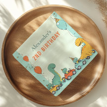 Segundo aniversário de Carro Race Dinossauro