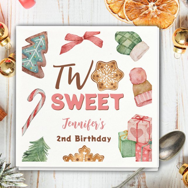 Guardanapo De Papel Segundo aniversário de inverno de Natal - Bonita C (Criador carregado)