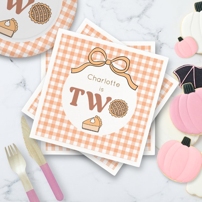 Guardanapo De Papel Segundo aniversário de torta de abóbora (Criador carregado)