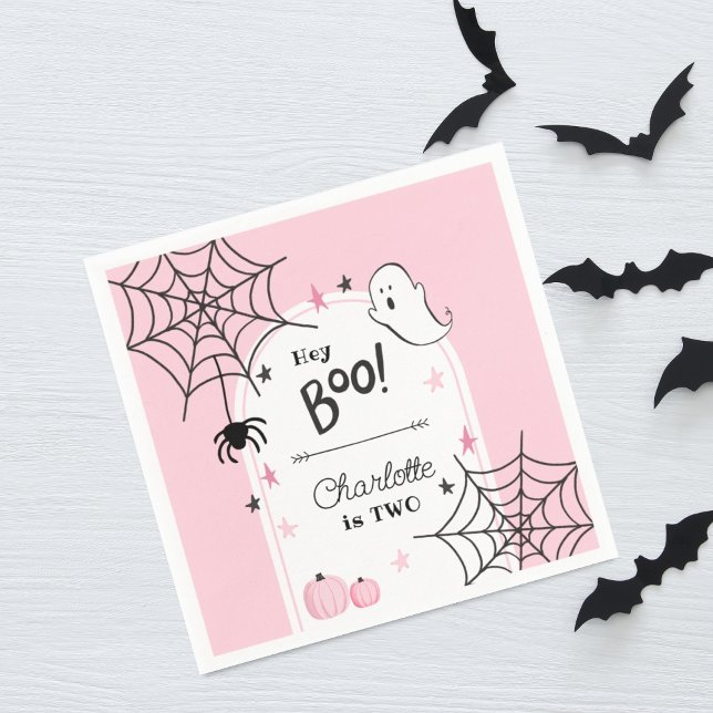 Guardanapo De Papel Segundo aniversário Fantasma de Halloween Cute, co (Criador carregado)