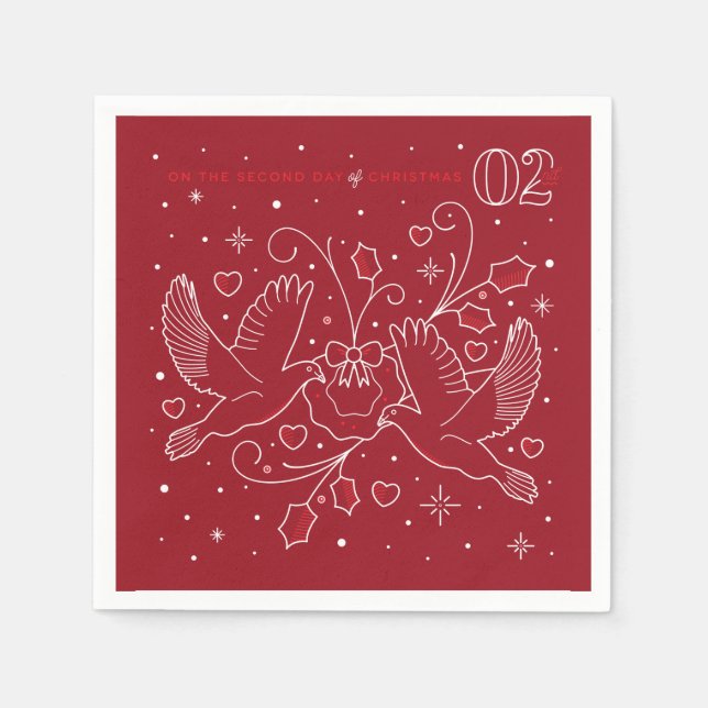 Guardanapo De Papel Segundo Dia de Festa de Natal - Papagaio Nápoles (Frente)