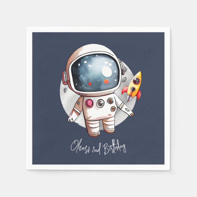 Guardanapo De Papel segundo Dois O Papel De Aniversário Da Lua (Frente)