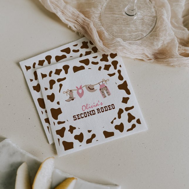 Guardanapo De Papel Segundo segundo aniversário Rodeo Western Cowboy (Criador carregado)