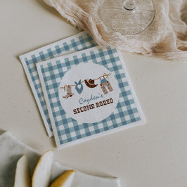 Guardanapo De Papel Segundo segundo aniversário Rodeo Western Cowboy