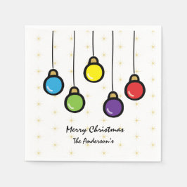 Guardanapo De Papel Segurando Enfeites de natal Com Estrela Dourada