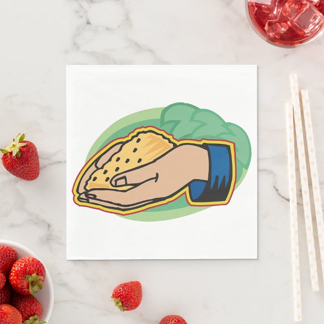 Guardanapo De Papel Segurando papel de milho Napkins (Criador carregado)