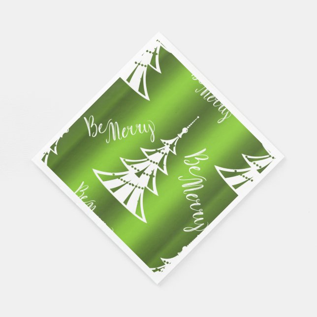 Guardanapo De Papel Seja Feliz no Natal Verde (Quina)
