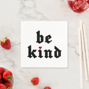 Guardanapo De Papel Seja gentil - Mensagem Positiva Simples