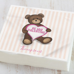 Guardanapo De Papel Seja O Meu Namorados, Cute Vintage Bear, Animal En