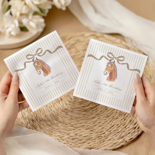 Guardanapo De Papel Sela de Cavalo Neutro Marrom Pônei