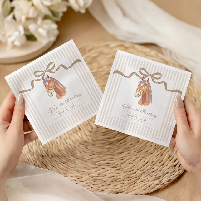 Guardanapo De Papel Sela de Cavalo Neutro Marrom Pônei (Criador carregado)