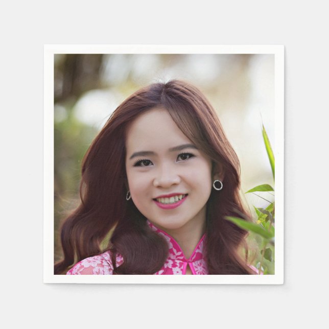 Guardanapo De Papel Selfie Foto Face | Festa de diversão (Frente)