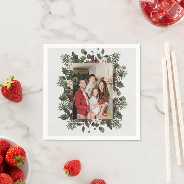 Guardanapo De Papel Selfie Foto Upload | Sua festa de diversão familia (Insitu)