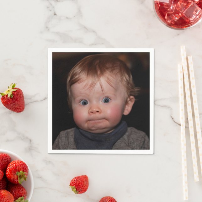 Guardanapo De Papel Selfie Photo Upload | Your Face Fun party  (Insitu)