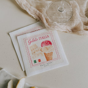 Guardanapo De Papel Selo de Gelato Itália Barra de Casamento Italian