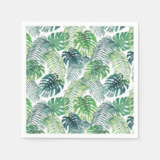 Guardanapo De Papel Selva de Design de Palms Napkins (Frente)