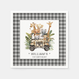 Guardanapo De Papel Selva Selvagem 1 Safari 1rua Primeiro Aniversário