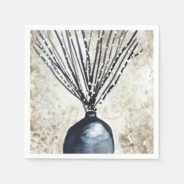 Guardanapo De Papel Selvagem em cor de água de vase (Frente)