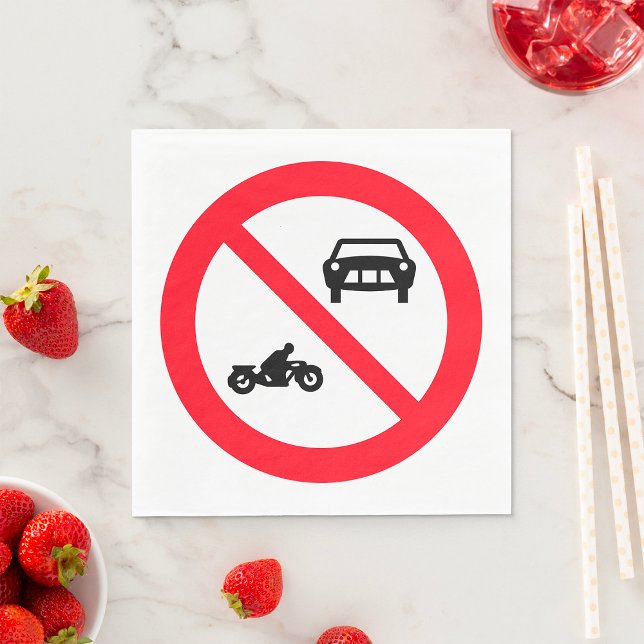 Guardanapo De Papel Sem Sinal de Estrada de Veículos (Criador carregado)