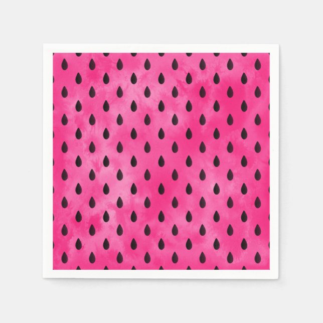 Guardanapo De Papel Sementes de Melancia de Aquarela (Frente)