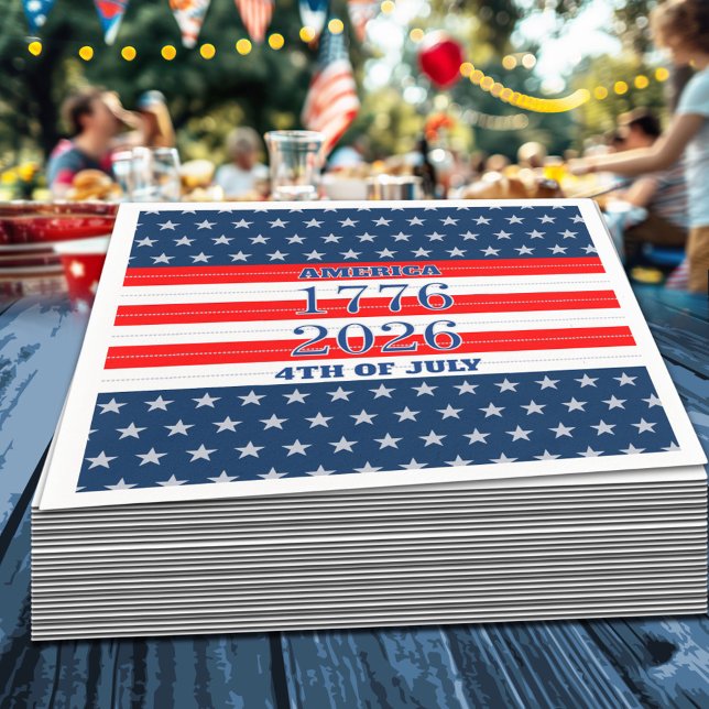 Guardanapo De Papel Semiquincentennial Navy Stars & Stripes 1776 2026 (Criador carregado)