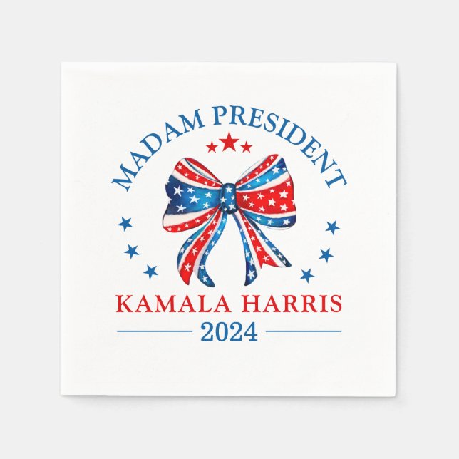 Guardanapo De Papel Senhora Presidente Kamala Harris (Frente)